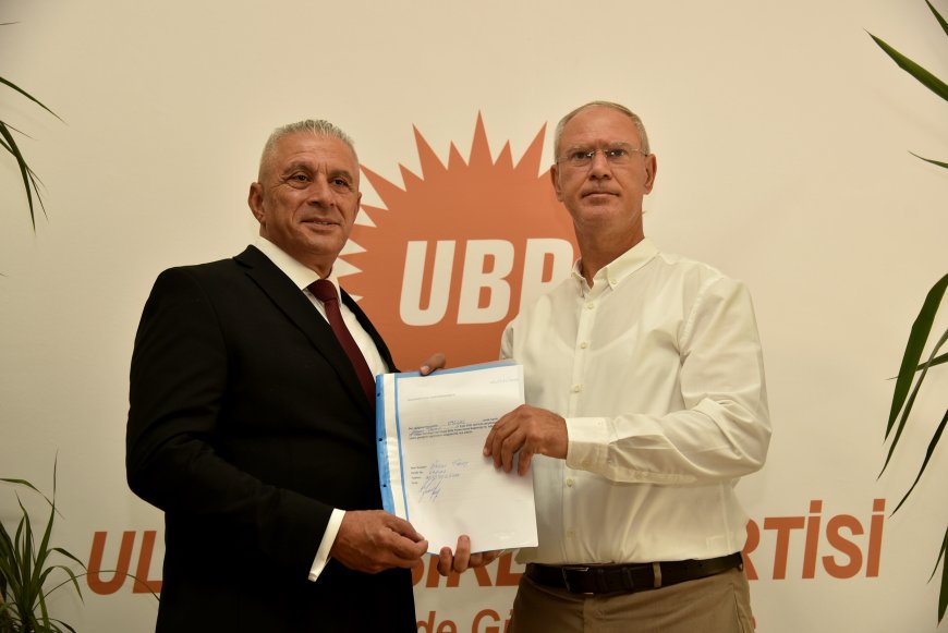 Taçoy, UBP Parti Başkanlığı için adaylık başvurusunu yaptı