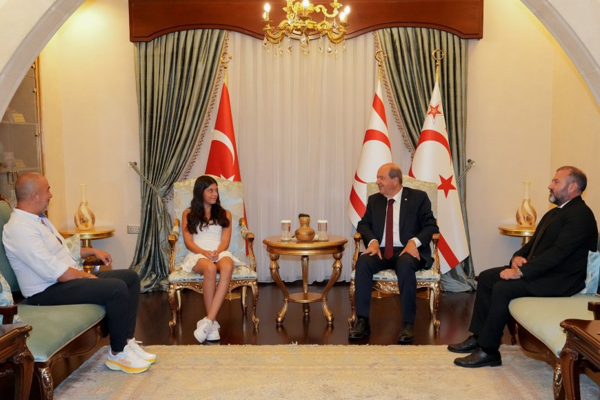 Cumhurbaşkanı Tatar, Latin Dans sporcusu Sermaye’yi kabul etti