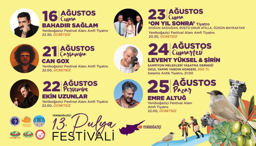 13. Yeniboğaziçi Pulya Festivali & 4. Uluslararası Halk Dansları Festivali bu akşam başlıyor