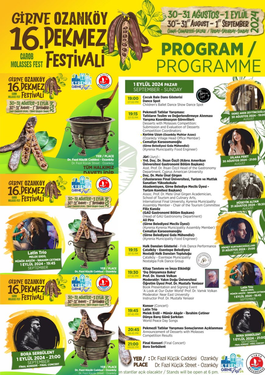 16. Girne Ozanköy Pekmez Festivali bu gece tamamlanıyor