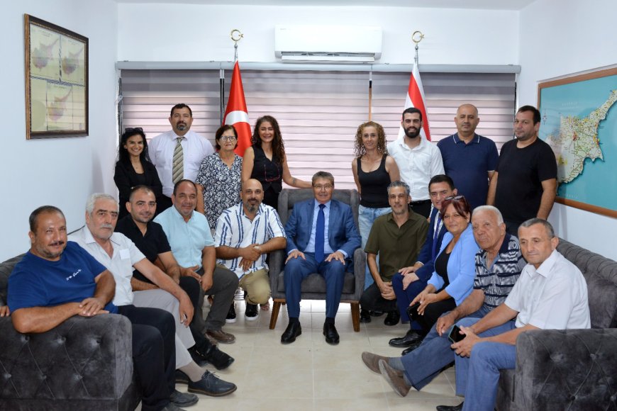 UBP Genel Başkanı, Başbakan Ünal Üstel, Muhtarlar Birliği'ni ziyaret etti