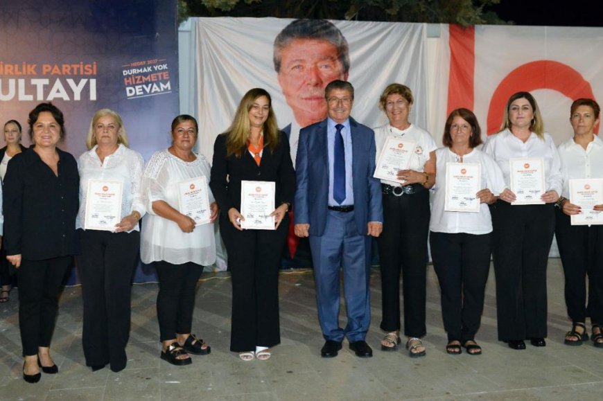 UBP Genel Başkanı, Başbakan Üstel, Lefke'de mazbata törenine katıldı