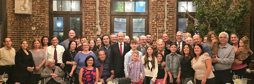 Tatar, New York’ta yaşayan Kıbrıslı Türklerle bir araya geldi