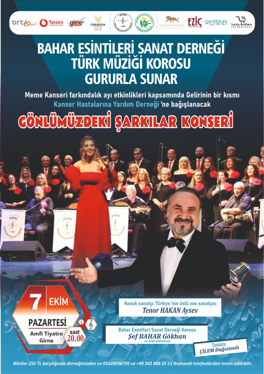 “Gönlümüzdeki Şarkılar Konseri” yarın gece gerçekleştirilecek…