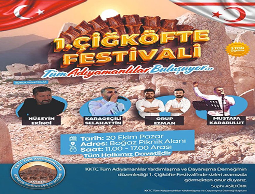 Boğaz Piknik Alanı'nda “1. Çiğ Köfte Festivali” yapılacak
