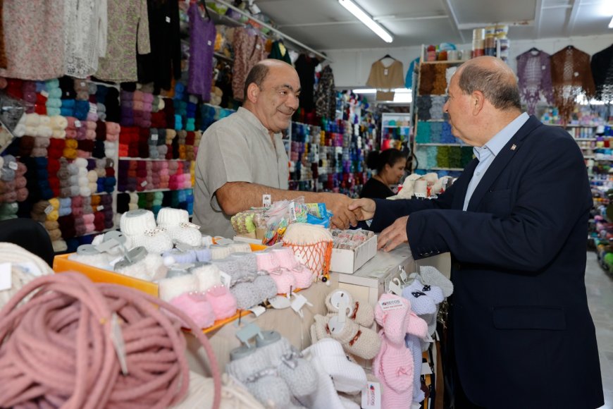 Cumhurbaşkanı Tatar, Lefkoşa’da Arasta bölgesini ziyaret etti