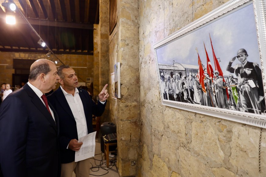 Cumhurbaşkanı Tatar, Yusuf Cannur’un kişisel sergisine katıldı