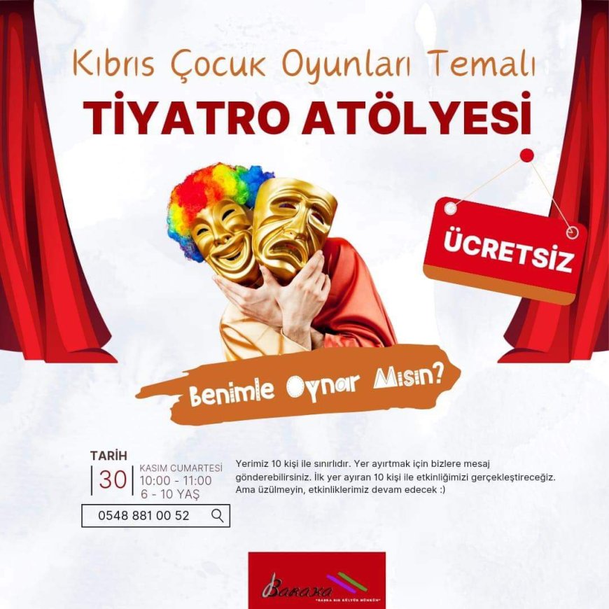 "Benimle Oynar mısın?" Tiyatro Atölyesi’yle devam ediyor