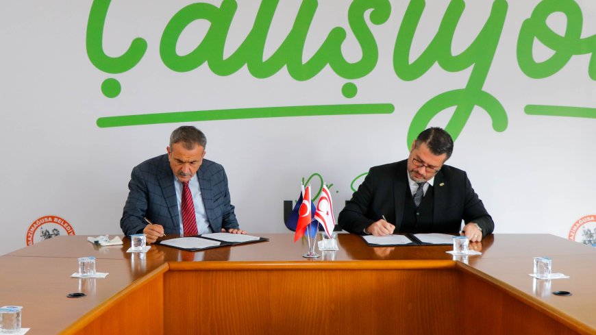 Gazimağusa Belediyesi ile Elektrik Mühendisleri Odası arasında iş birliği protokolü imzalandı