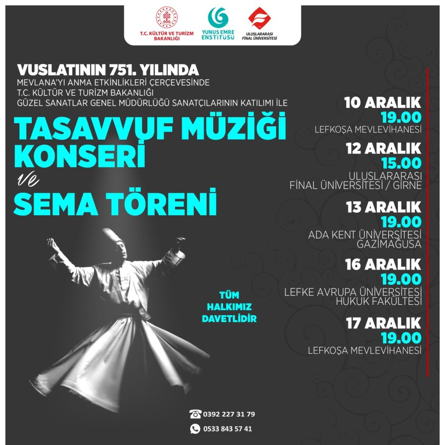 Mevlânâ’yı anma etkinlikleri başlıyor