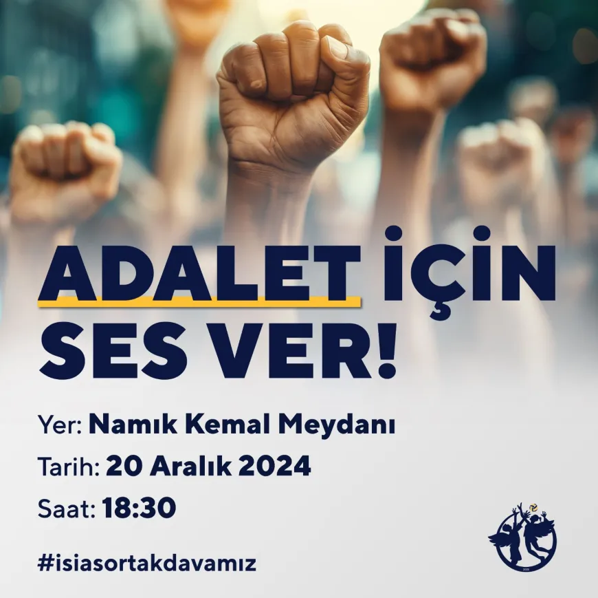 Şampiyon Melekleri Yaşatma Derneği 20 Aralık’ta “Adalet İçin Ses Ver” etkinliği düzenliyor
