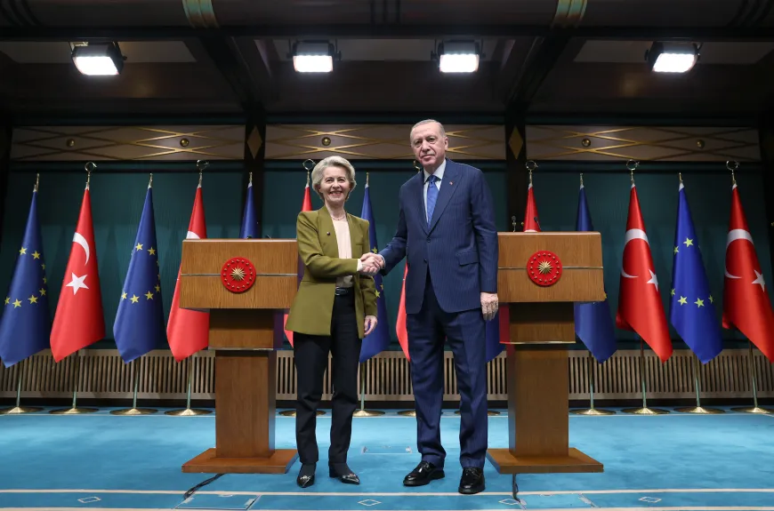Erdoğan, Avrupa Komisyonu Başkanı Ursula von der Leyen'i kabul etti