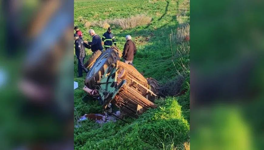 Feci kaza: Traktör devrildi, sürücü hayatını kaybetti!