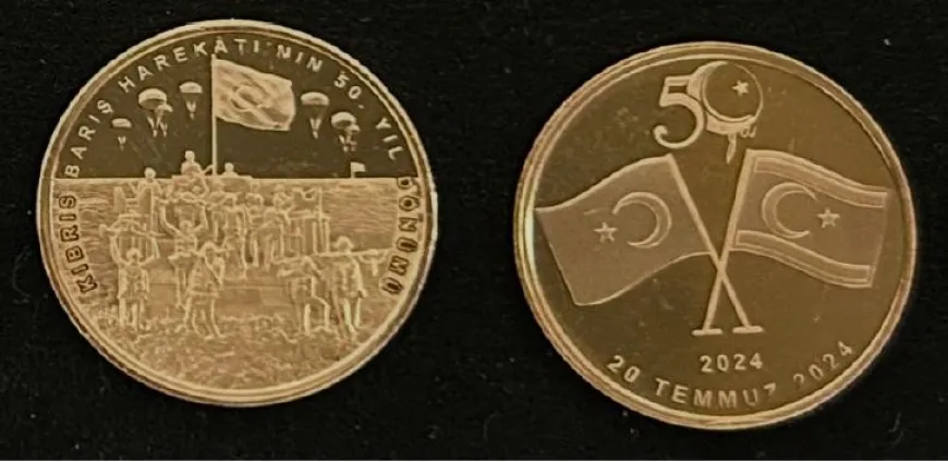 Kıbrıs Barış Harekatının 50’nci Yılı altın madalyonları satışa sunuldu