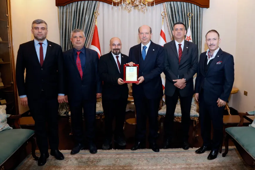 Cumhurbaşkanı Tatar, KKTC Türk Devletleri Teşkilatı Derneği yönetimini kabul etti