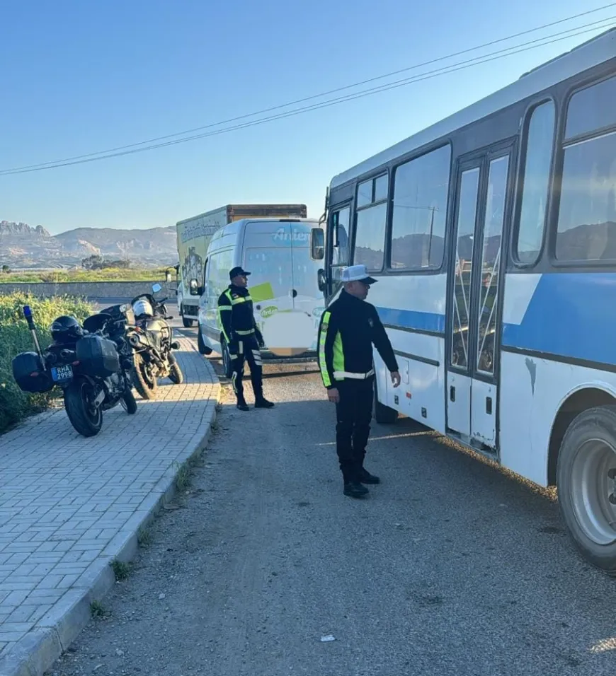 Trafikte kamyon ve kamu işletme izni denetimi… Altı sürücü hakkında yasal işlem