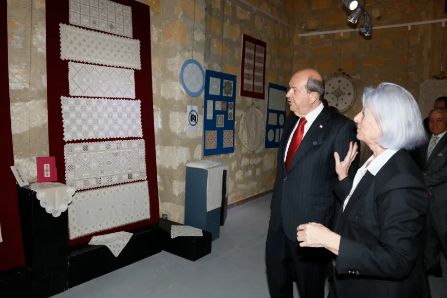 “Lefkara Nakışının Dansı” sergisinde konuşan Tatar: “Yapılan çalışmalar kültürel mirasa katkı yapıyor”