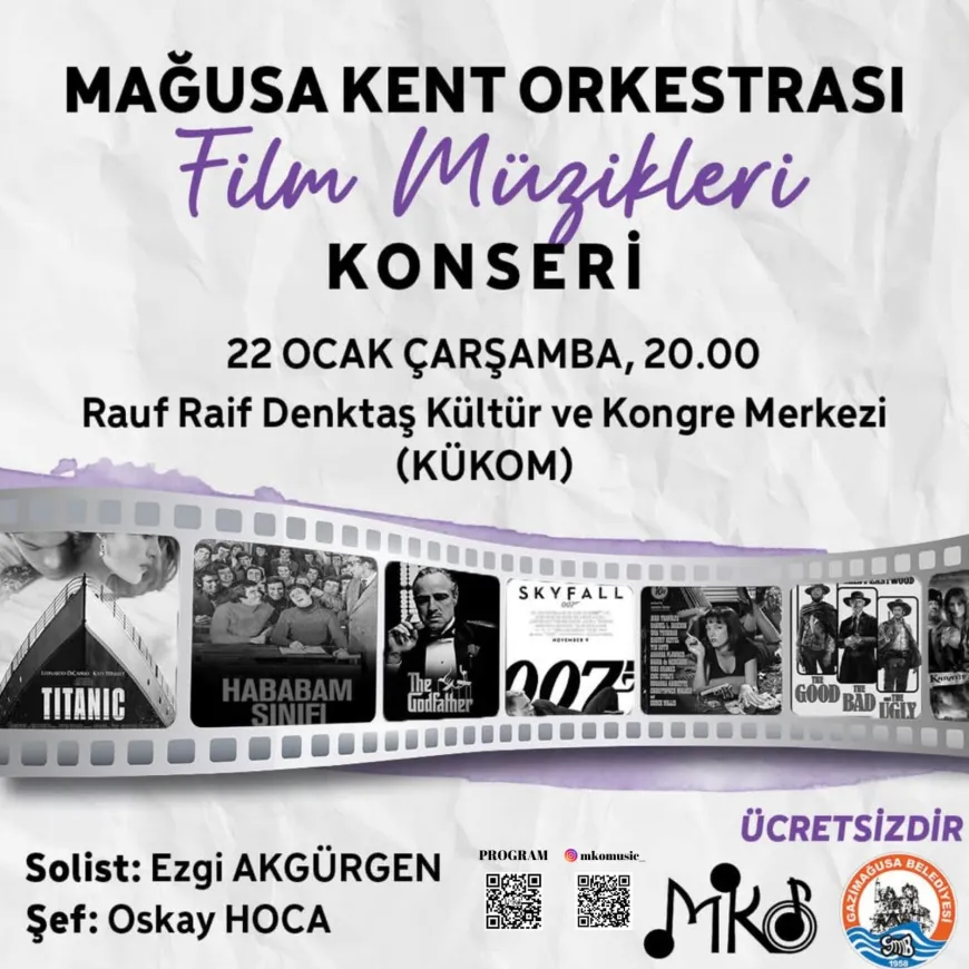 Mağusa Kent Orkestrası’ndan Film Müziği Konseri