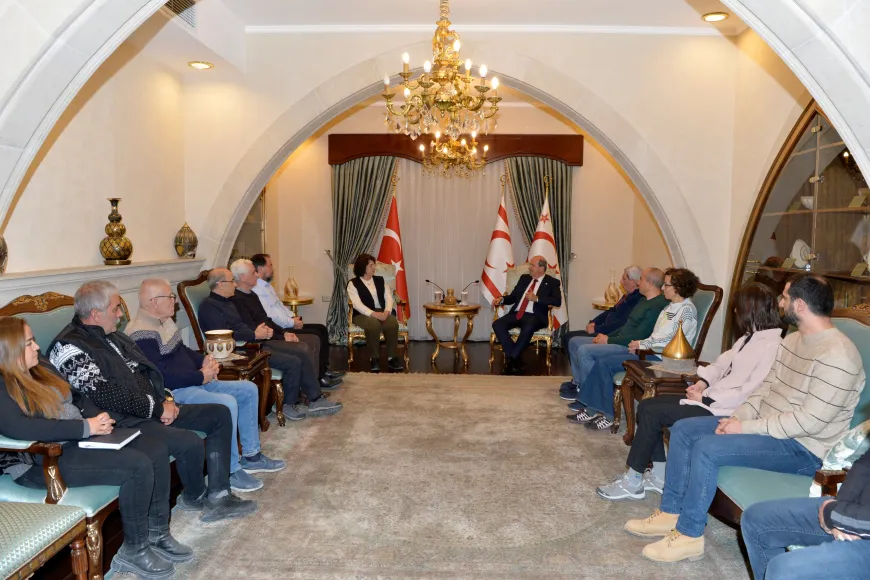Cumhurbaşkanı Tatar Selimiye Camisi restorasyon ekibini kabul etti...