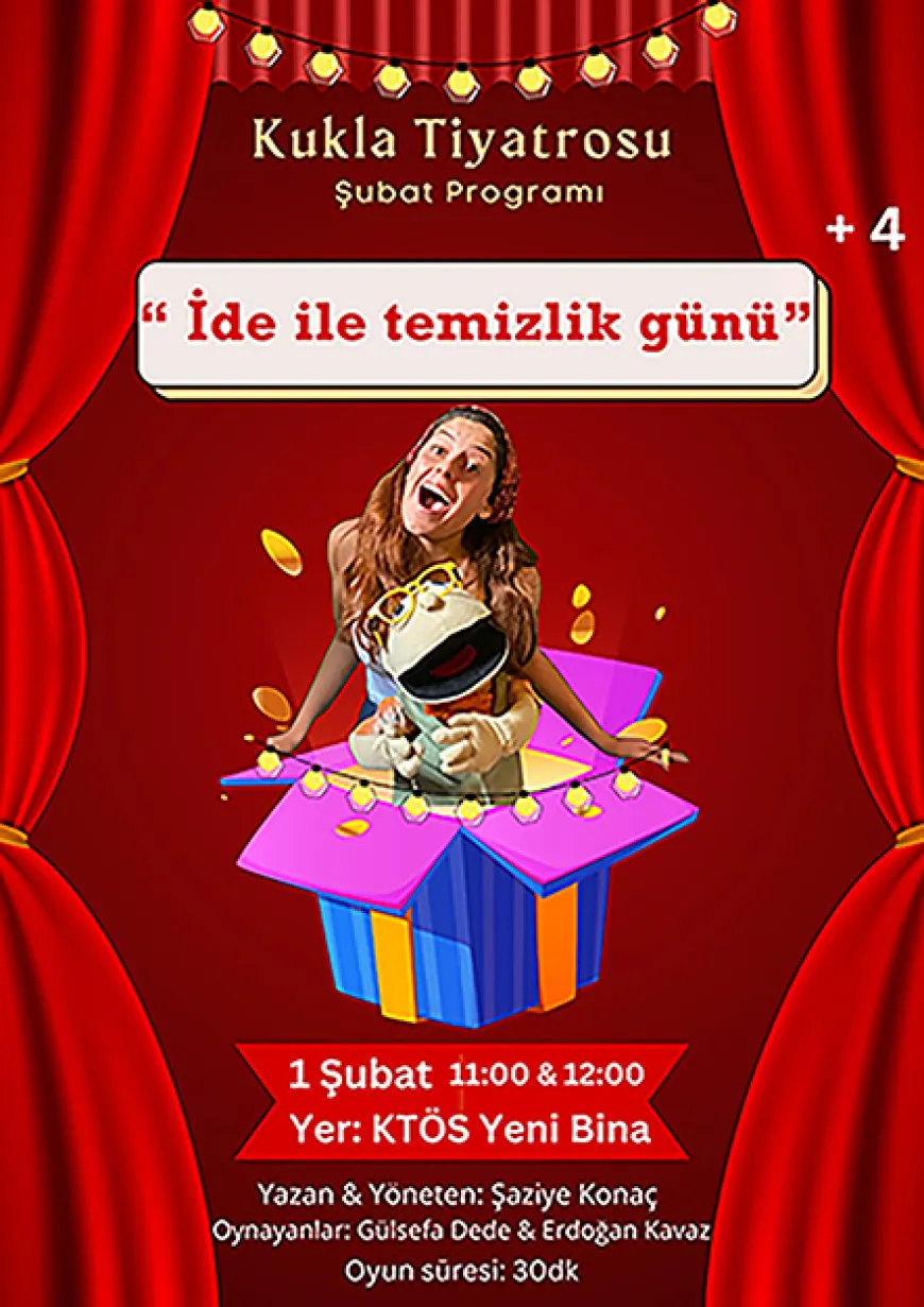 "İde ile Temizlik Günü" kukla tiyatrosu KTÖS binasında sahnelenecek