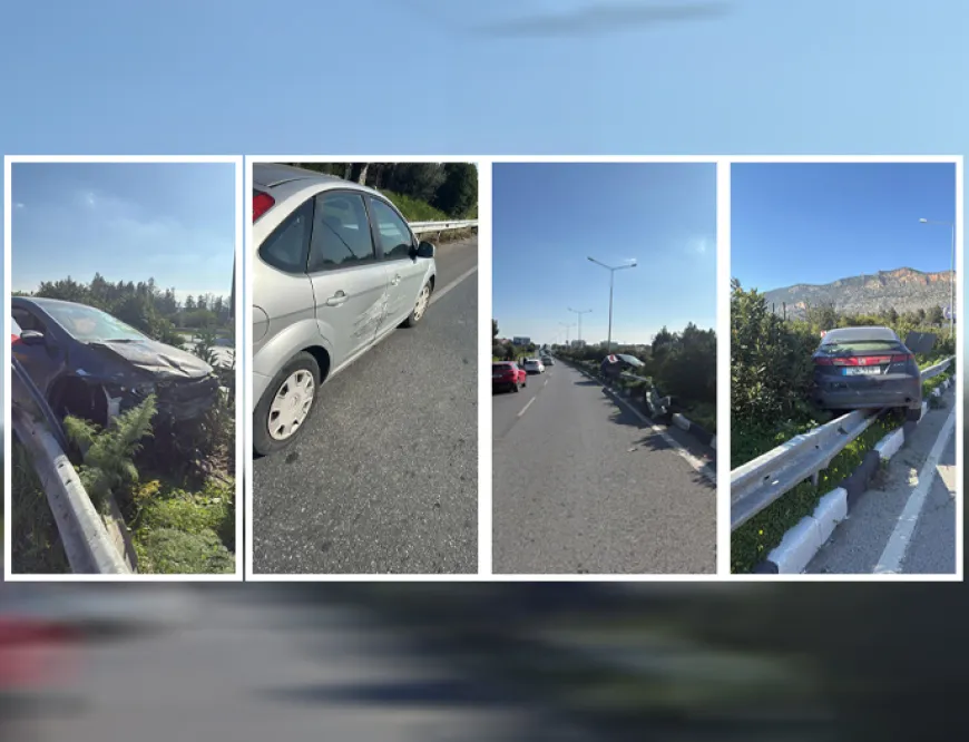 Boğazköy’de kaza: Direksiyon hakimiyetini kaybetti, çelik bariyerler üzerine çıkarak durdu