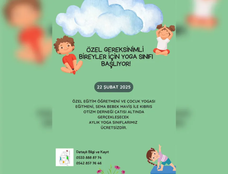 Kıbrıs Otizm Derneği’nden ücretsiz çocuk yogası dersi