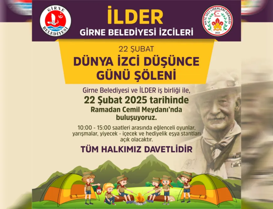 ‘Dünya İzci Düşünce Günü’nde Ramadan Cemil Meydanı’nda şölen düzenleniyor