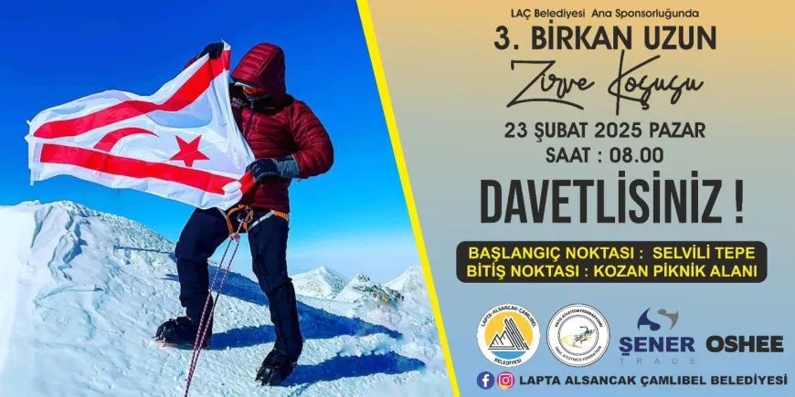3. Birkan Uzun Zirve Koşusu, Pazar günü...