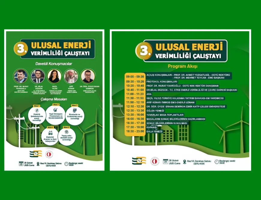 III. Ulusal Enerji Verimliliği Çalıştayı yarın ODTÜ Kuzey Kıbrıs Kampüsü’nde yapılacak