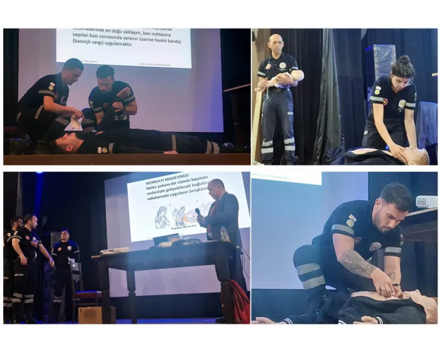 GAÜ ve LAÇ Belediyesi iş birliğinde, "Temel Afet ve İlk Yardim Eğitim Semineri" düzenlendi