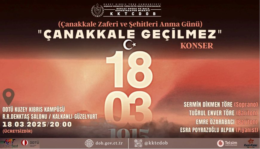 "Çanakkale Geçilmez" konseri düzenleniyor