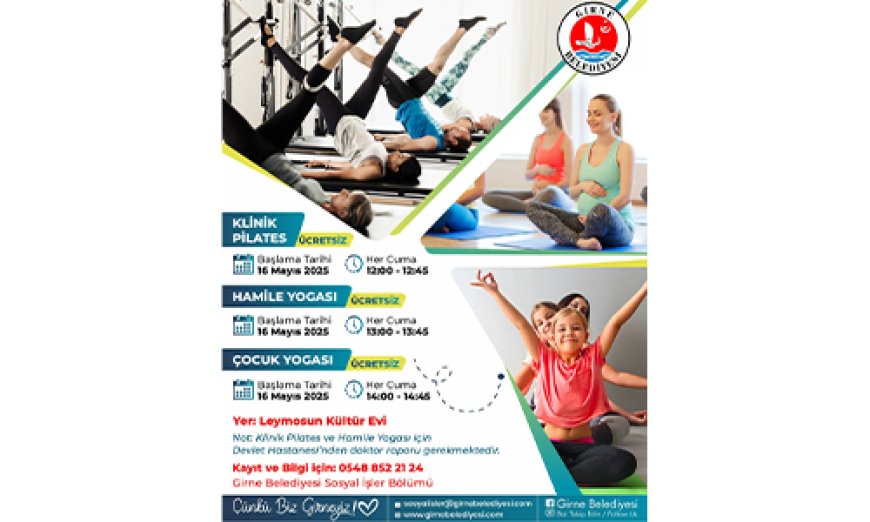 Girne Belediyesi 16 Mayıs’ta yoga derslerine başlıyor