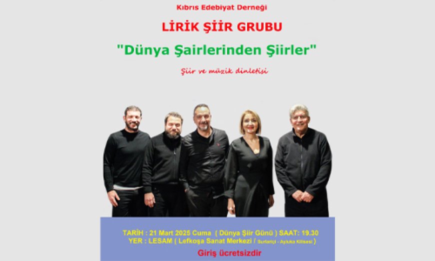 Lirik Şiir Grubu’ndan Dünya Şiir Günü etkinliği