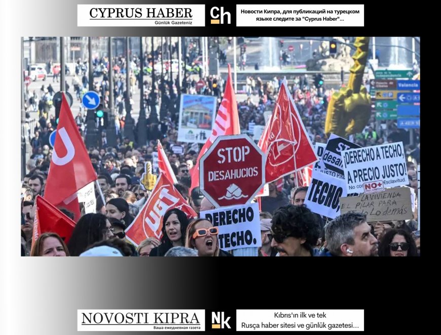 İspanyollar, konut krizine ve yüksek ev kiralarına karşı meydanlara çıktı