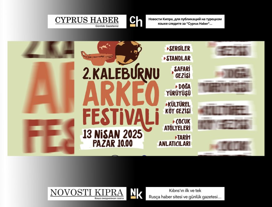 2. Kaleburnu Arkeo Festivali pazar günü gerçekleştirilecek