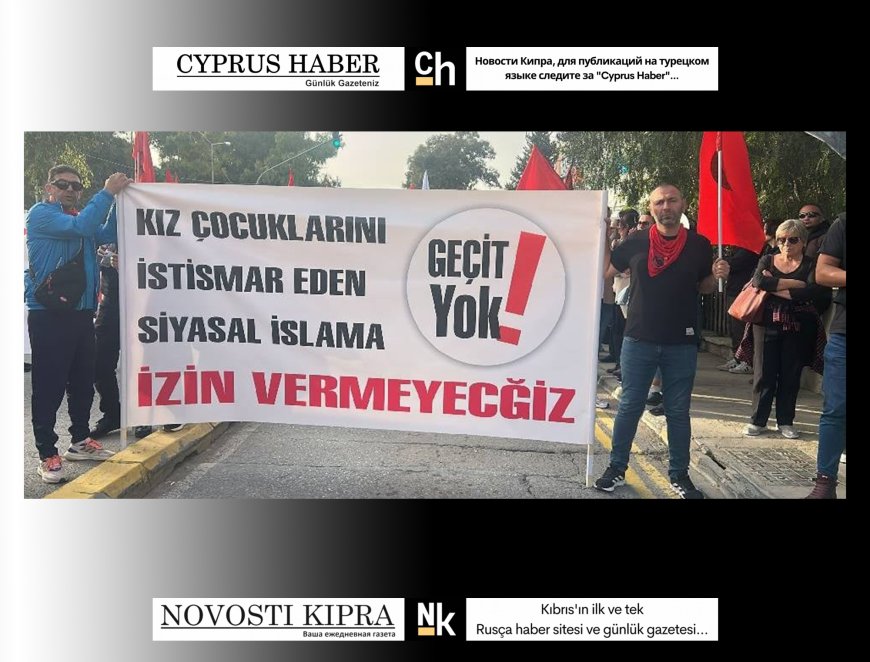KKTC’deki eylem Rum basınında