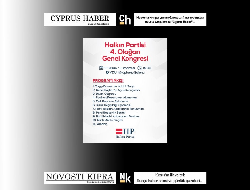 Halkın Partisi Olağan Genel Kongresi yarın yapılıyor
