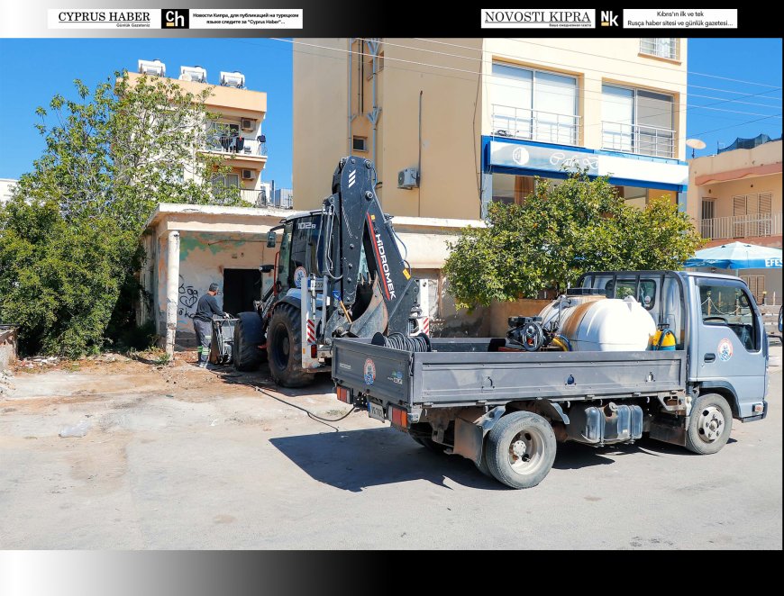 Gazimağusa Belediyesi’nden atıl eve müdahale… Temizlik ve ilaçlama yapıldı