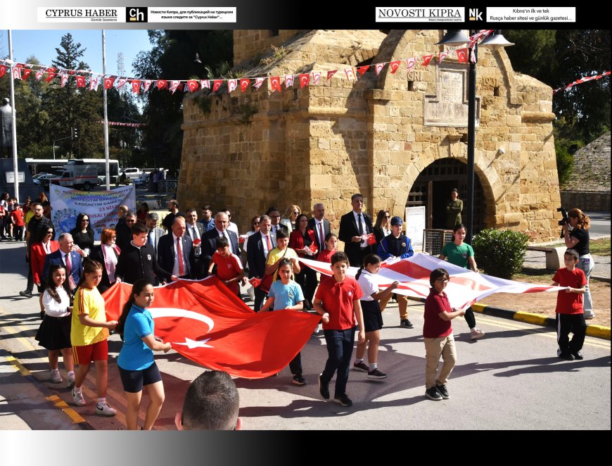 23 Nisan Ulusal Egemenlik ve Çocuk Bayramı kutlamaları çerçevesinde Lefkoşa’da kortej düzenlendi