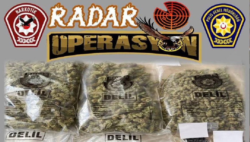 Gazimağusa’da “Radar” operasyonu… 1,2 kilo hintkeneviri ele geçirildi