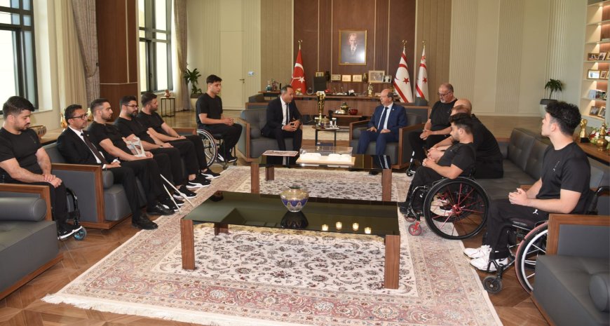 Tatar, Vakıflar Tekerlekli Sandalye Basketbol Takımı’nı kabul etti