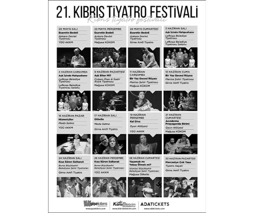 21. Kıbrıs Tiyatro Festivali 20 Mayıs'ta başlıyor