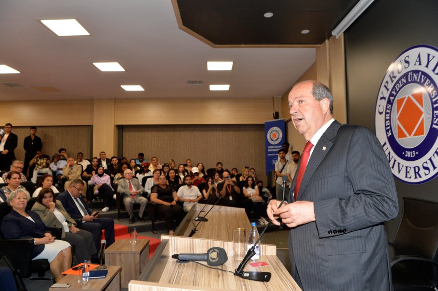 Cumhurbaşkanı Tatar, Kıbrıs Aydın Üniversitesi’ni ziyaret etti