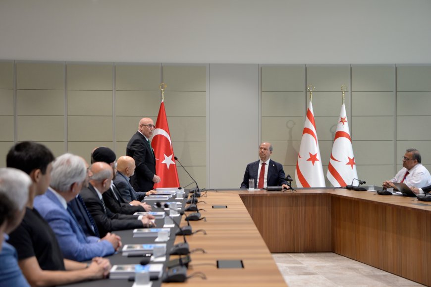 Cumhurbaşkanı Tatar, Türk Dünyası Mühendisler ve Mimarlar Birliği heyetini kabul etti
