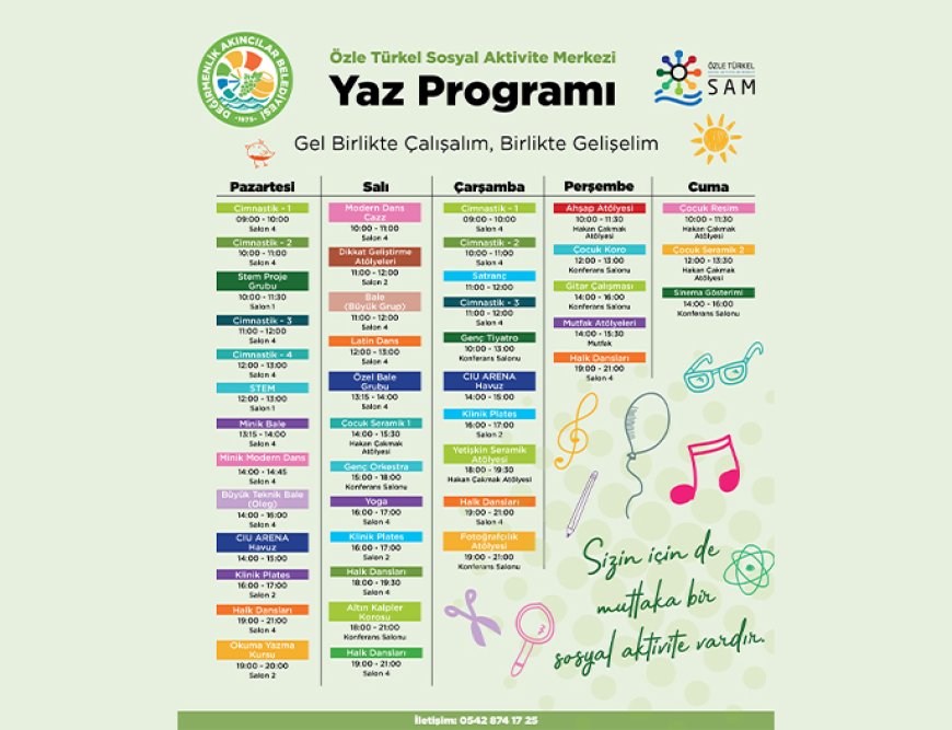 Değirmenlik Akıncılar Belediyesi SAM, 2025 Yaz Programı başlıyor