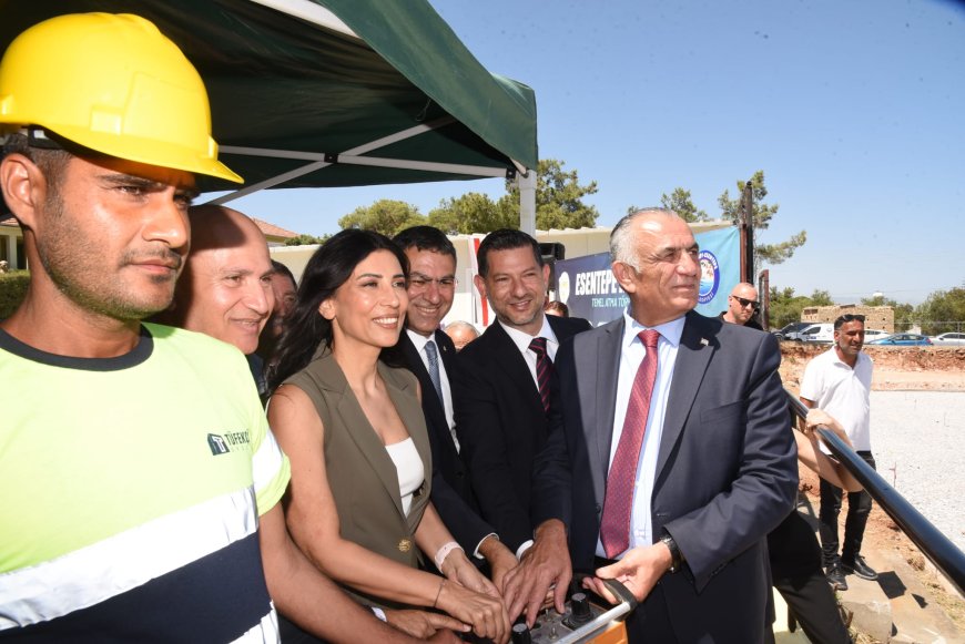 Esentepe İlkokulu yeni okul binasının temelleri düzenlenen törenle atıldı